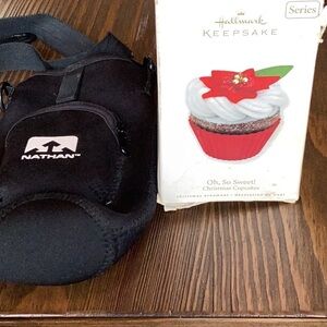 FINAL SALE PRICE Hallmark Cupcake Ornament & Nathan Water Bottle Holder